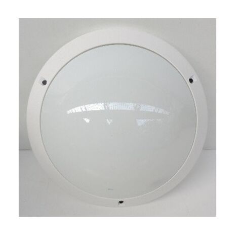Hublot d'extérieur LED 22W Ø 350mm blanc antivandale 1640lm étanche IP55 IK10 – 724451 – Sarlam