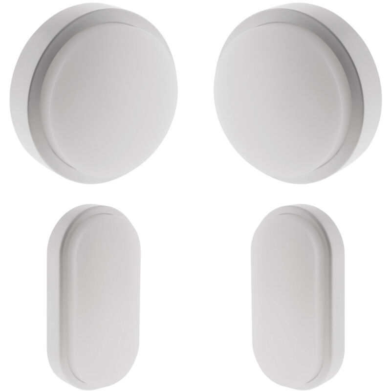 2 hublots LED rond et ovale - Blanc chaud - IP44 - 8W - Elexity