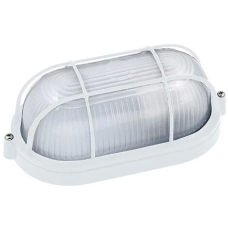 Hublot étanche oval avec grille de protection pour extérieur et Sauna E27