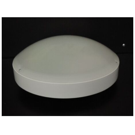 Hublot exterieur fluo 2x26W blanc Ø 320mm à détection HF lampes 4000K 1330lm G24q-3 230V IK10 IP54 AXIOME T2 EBENOID 073061