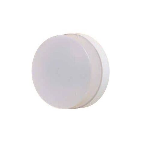 Hublot extérieur fluo 2X9W Ø 250mm blanc polycarbonate lampe 4000K 2G7 ballast elec CL2 IK08 IP44 ESPACE EBENOID 078724