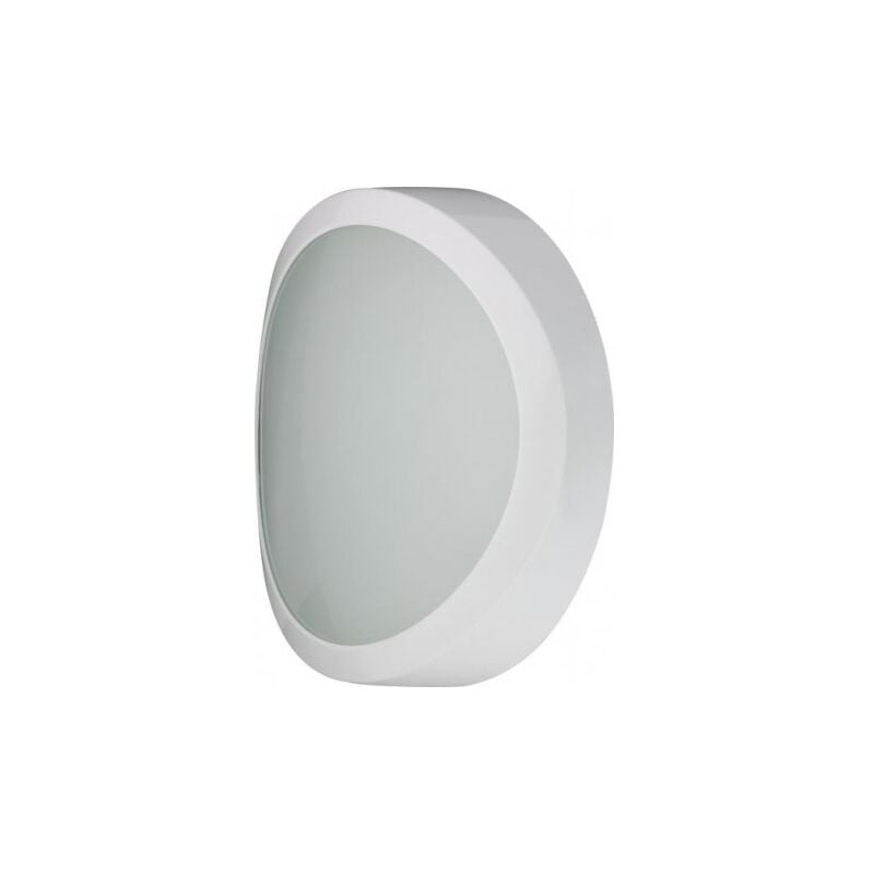 Hublot extérieur led 21W design polycarbonate blanc ø 350mm 4000K 2000lm 230V IK10 IP55 sextan ebenoid 971718