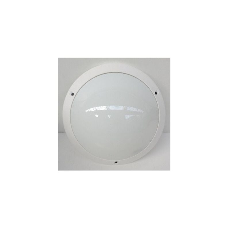 Hublot extérieur led 22W ø 350mm blanc antivandale 6500K 1640lm étanche IP55 IK10 spo Sarlam 724451