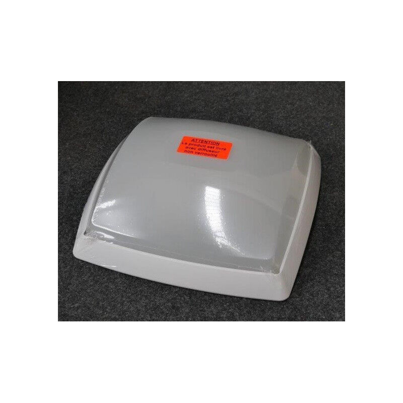 Hublot extérieur LED 24W carré blanc 320x320x103mm 4000K 2000lm 230V antivandale IK10 IP54 Atoll Ebenoid