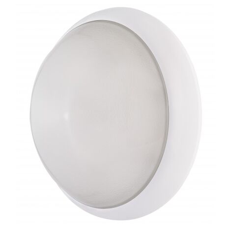 Hublot fluo 2X13W Ø 300mm blanc en verre avec lampes 4000K G24d-1 et ballast elec CL2 IK10 IP44 OPTION EBENOID 078804