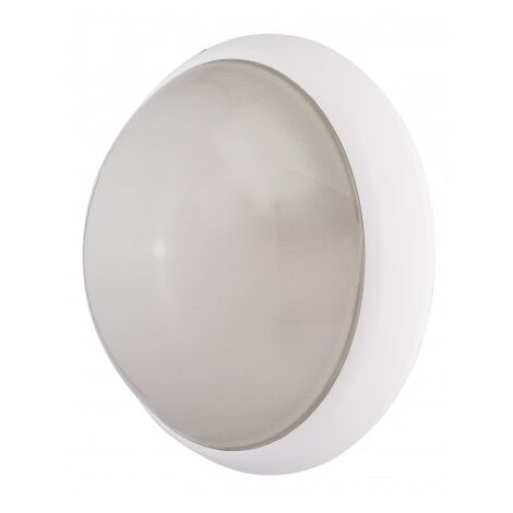 Hublot fluo 7W + 18W Ø 300mm blanc opale avec lampes 4000K 2G7 et G24q-1 et ballasts elec CL2 IK10 IP44 OPTION EBENOID 078371