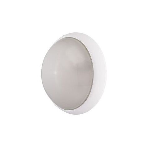 Hublot fluo 9W + 9W Ø 300mm blanc verre opale avec lampes 4000K 2G7 et ballasts elec CL2 IK10 IP44 OPTION EBENOID 078375