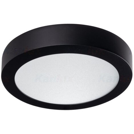 Hublot LED CARSA 18W 990lm à 1200lm IP20 - type de hublot led - Hublot 18W 3000K 990lm - NOIR