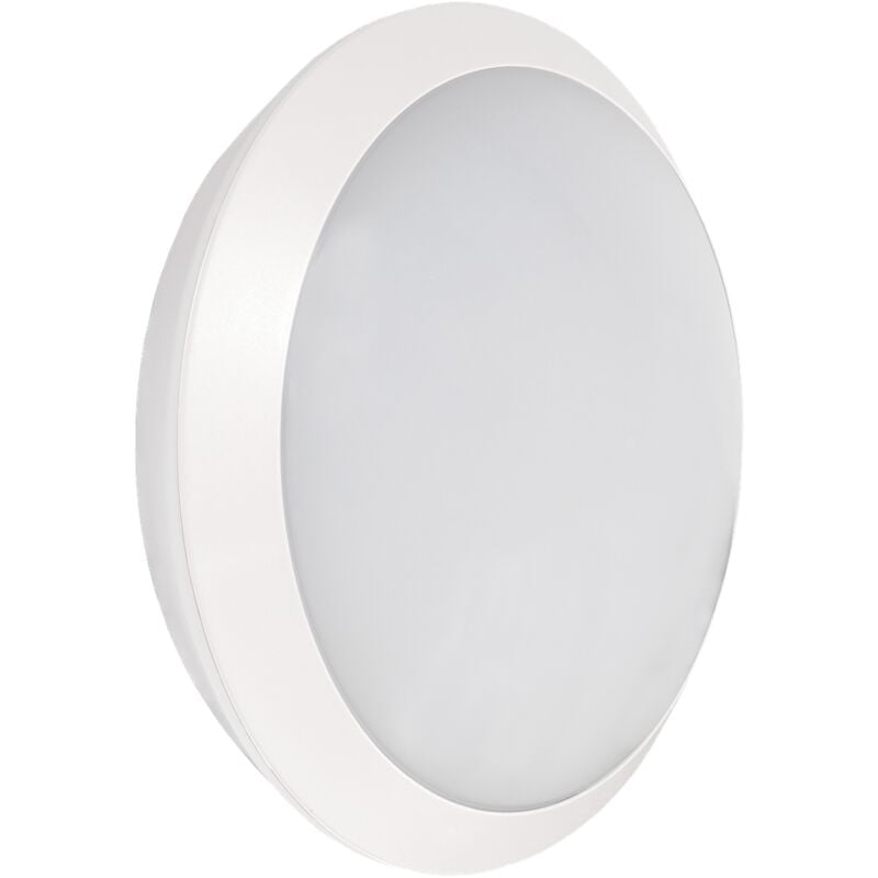 C B K Lighting - Hublot Led moon Ø300 13.7W 1377lm t° Réglable 3000/4000K IP66 IK10 Dtr Mvt et crépusculaire inclus