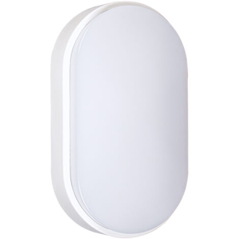 Hublot LED Ovale Blanc, 12W, 1200 lumens, IP65, couleurs réglables 3000/4000/6500K, garantie 5 ans - Tibelec