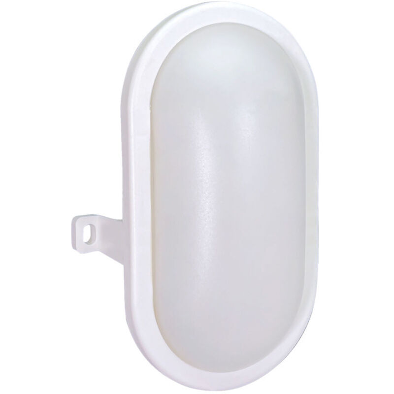 Hublot LED Ovale Blanc, 8W, 950 lumens, IP54, 4000K blanc-neutre - Tibelec