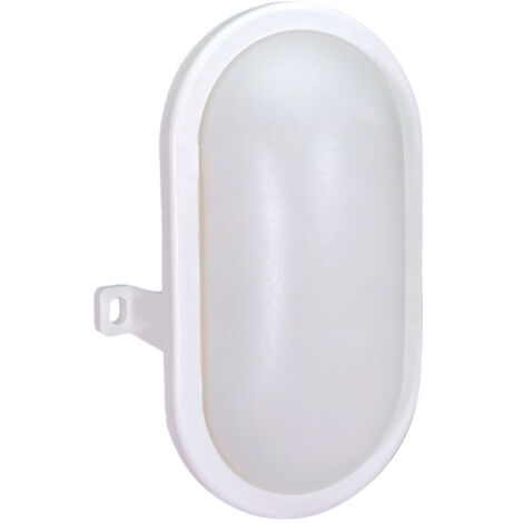 Hublot LED Ovale Blanc, 8W, 950 lumens, IP54, 4000K blanc-neutre - Tibelec