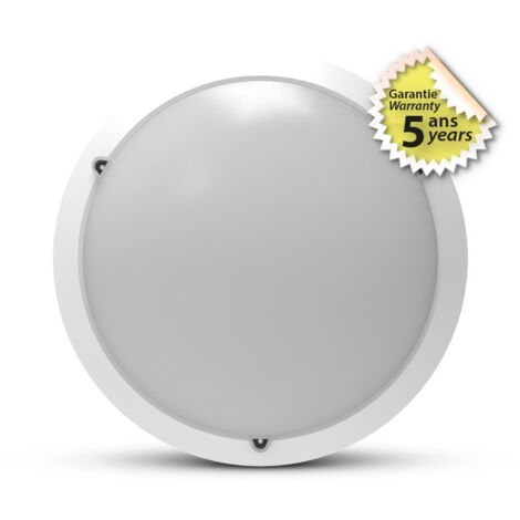 Hublot LED RONDO 20W Ø300 mm (détecteur en option) Miidex Lighting®  blanc-chaud-3000k - blanc - detecteur-radio-frequence
