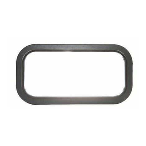 Hublot oval 640 x 320 mm pour panneau 40 mm – Cadre ABS noir texturé – Installation facile – Applications intérieures et extérieures – Doco