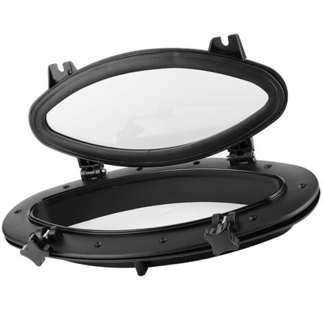 Hublot ovale en verre trempé pour fenêtre de bateau, camping-car et yacht, ouverture étanche.