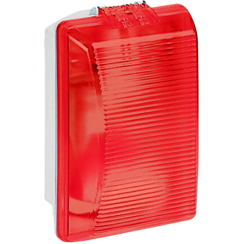 Hublot Rectangulaire Gris 75 Watts E27 Diffuseur Rouge Legrand 062402