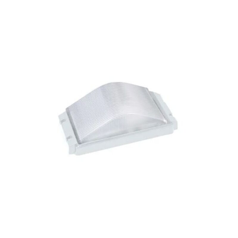 Hublot rectangulaire blanc 60W (Eq. 12W flc - 8W led) IP54 E27 Dim. 265x130x100mm