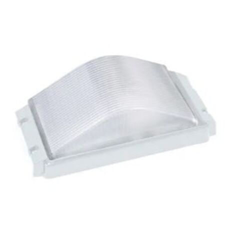 Hublot rectangulaire blanc 60W (Eq. 12W FLC - 8W LED) IP54 E27 Dim. 265x130x100mm