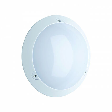 Hublot d'extérieur 10720400 – Luminaire rond IP55 en polycarbonate recyclé – 220-240V – Antivandalisme IK10/20J – Ø 340x105mm – Securlite
