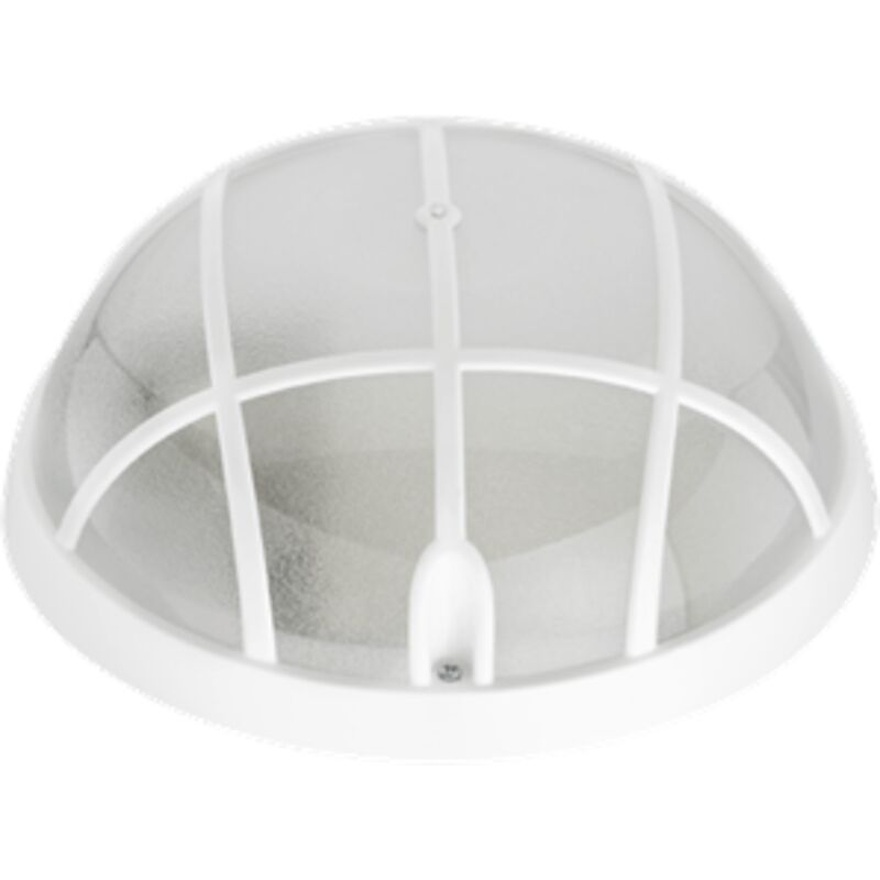 Hublot rond blanc 100W (Eq. 20W flc - 12W led) IP54 E27 Diam. 204mm