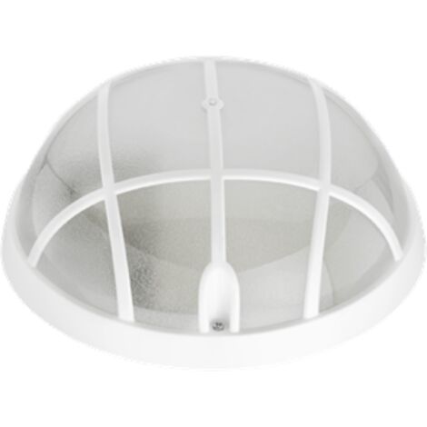 Hublot rond blanc 100W (Eq. 20W FLC - 12W LED) IP54 E27 Diam. 204mm