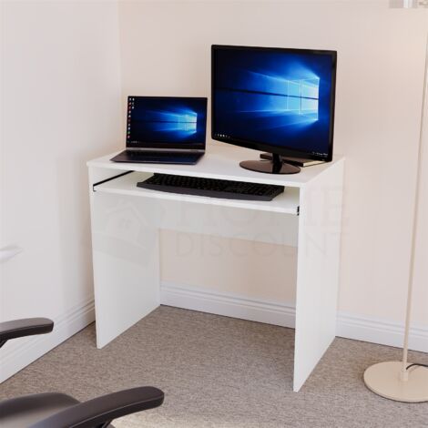 Huby Computertisch Kompakt PC-Arbeitsplatz Regale Aufbewahrung Home Office  Tisch, Schwarz