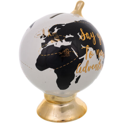 Hucha bola del mundo 13x12,5x16,7
