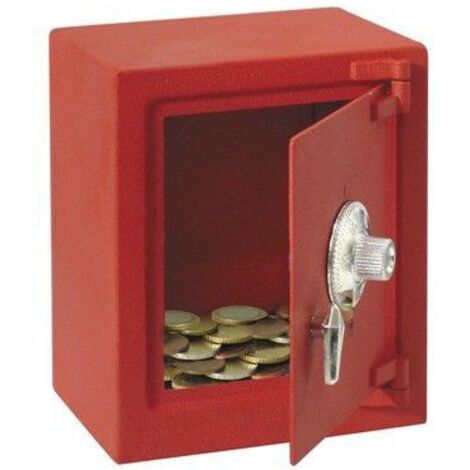 HUCHA CAJA FUERTE ROJO