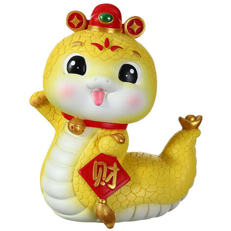Hucha con forma de serpiente como adorno – Hucha con forma de serpiente y portalápices, regalo para fiestas o como decoración, amuleto de la suerte