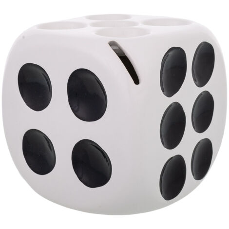 Hucha dado blanca 12,5x12,5x12,5