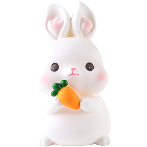Hucha de Conejo para Niños y Niñas - Antigoteo - Blanca - Adorable - Goma - Forma de Conejo - Para Adultos y Niños