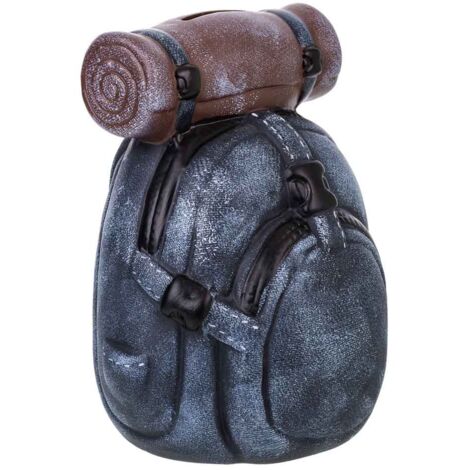 Hucha mochila azul 13,4x14x18,1