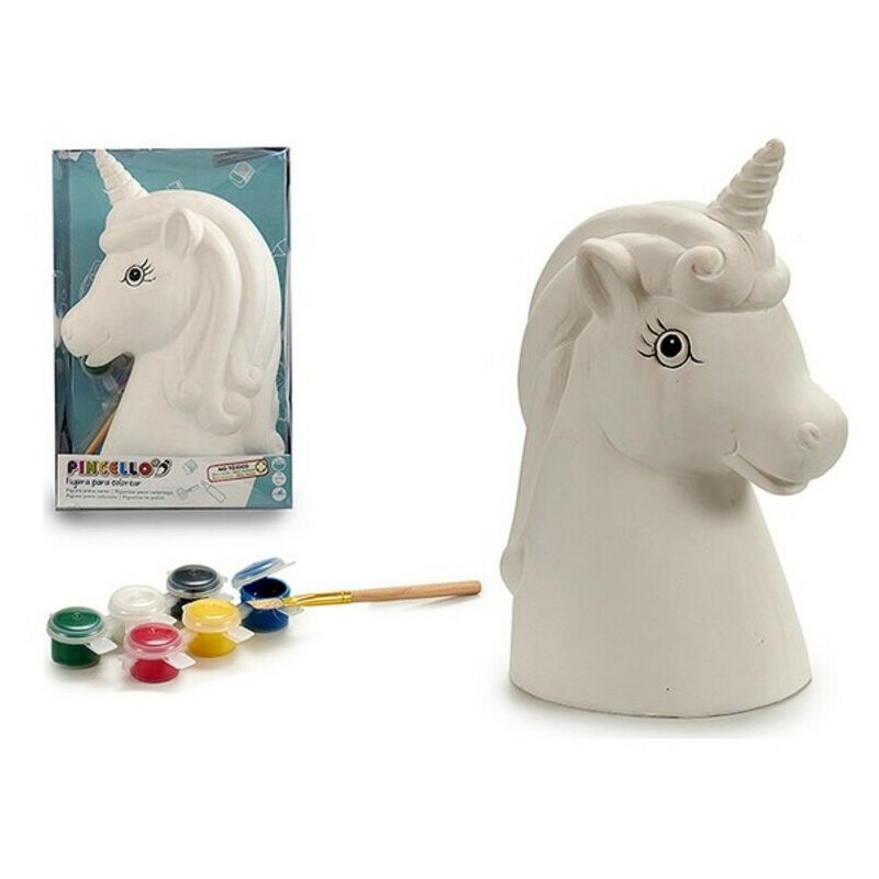 

Hucha para Pintar Unicornio Blanco Cerámica
