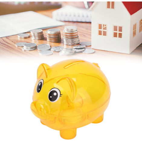 Hucha resistente y transparente – Caja de ahorros educativa para niños – Plástico duradero con tapa segura