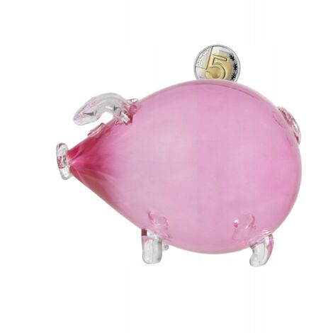 HUCHA ROSA de cristal grande para ni帽a regalo de Navidad