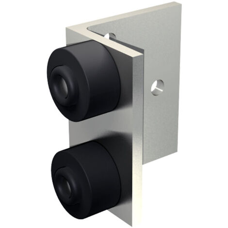 Hucoco – Butée en caoutchouc renforcée sur platine acier zingué – Pour systèmes coulissants SLID'UP 2000 – Poids max 300 kg – Dimensions 105 x 100 x 60 mm