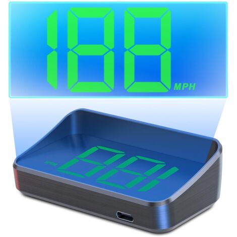HUD-Tachometerprojektor, Windschutzscheibenprojektor, HUD-Tachometer mit GPS + Beidou, 10 Hz Bildwiederholfrequenz (MPH Grün)