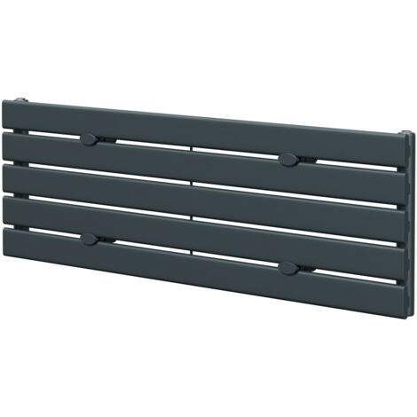 Hudson Anthracite 376mm x 1200mm Horizontal Single Panel Radiator