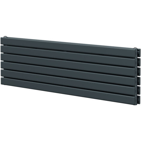 Hudson Anthracite 452mm x 1600mm Horizontal Double Panel Radiator