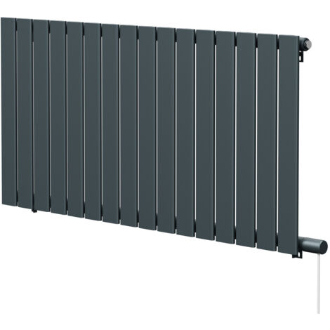 Hudson Anthracite 600mm x 1212mm Horizontal Electric Single Panel Radiator