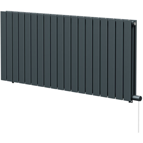 Hudson Anthracite 600mm x 1440mm Horizontal Electric Double Panel Radiator