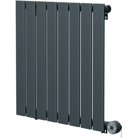 Hudson Anthracite 600mm x 604mm Horizontal Digital Thermostatic Electric Single Panel Radiator