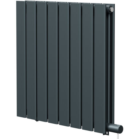 Hudson Anthracite 600mm x 604mm Horizontal Electric Double Panel Radiator