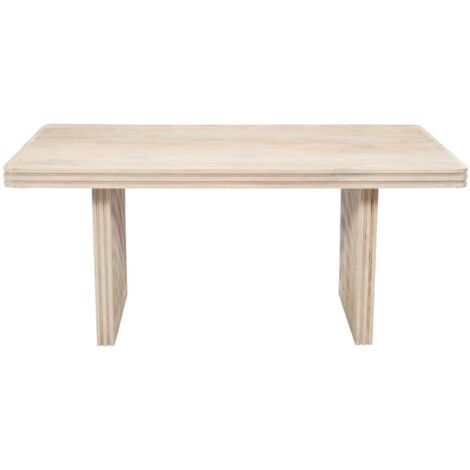 Hudson Carved 6 Seater Dining Table  - Mango Wood - L90 x W165 x H78 cm