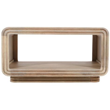 Hudson Carved Coffee Table - Mango Wood - L55 x W85 x H45 cm