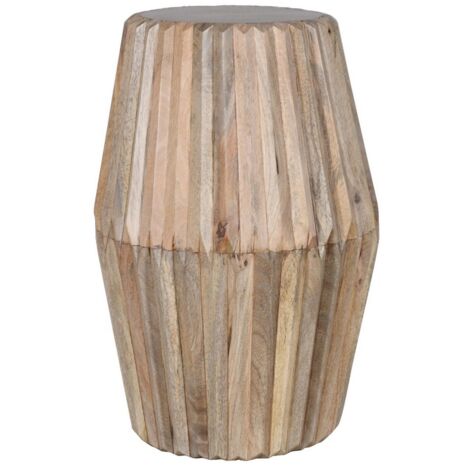 Hudson Carved Side Table - Mango Wood - L19 x W19 x H58 cm
