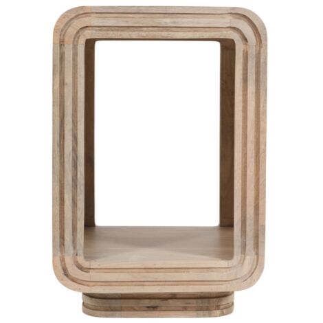 Hudson Carved Side Table - Mango Wood - L40 x W40 x H60 cm