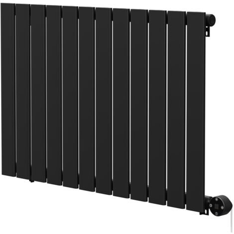Hudson Colore Matt Black 600mm x 908mm Horizontal Digital Thermostatic Electric Single Panel Radiator