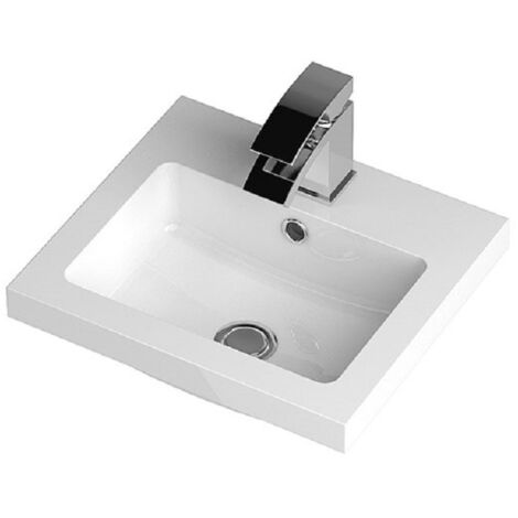 Hudson Reed 403mm x 355mm Polymarble Basin with 1 Tap Hole - PMB311