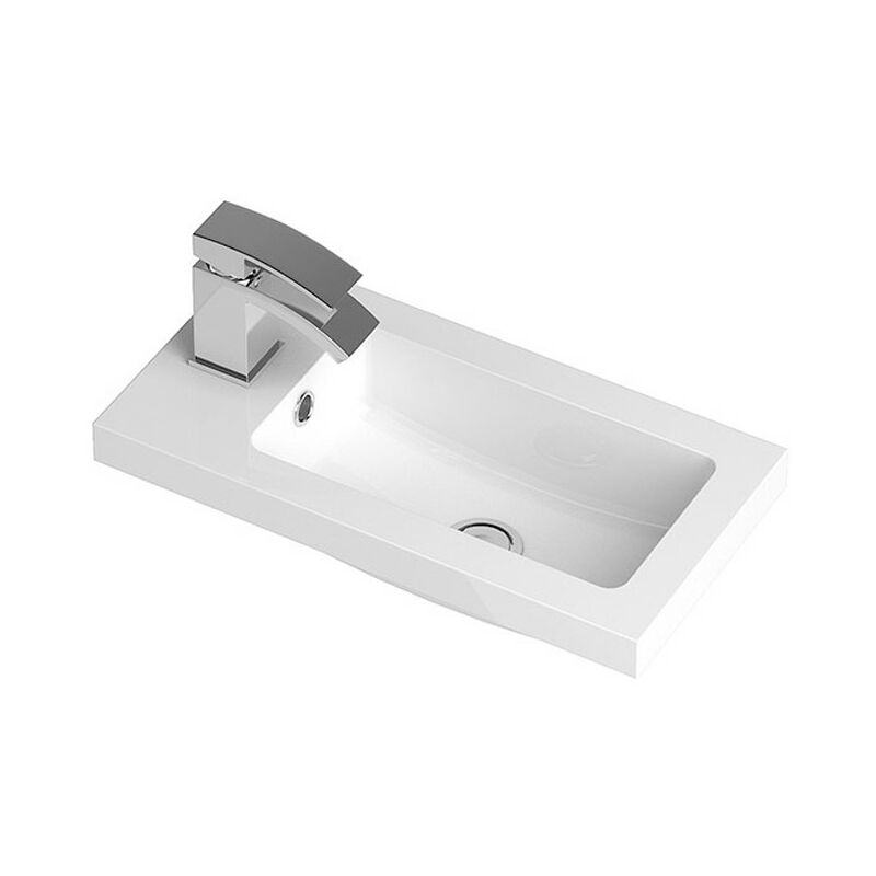 Ruby 500mm Polymarble Side Tap Basin - 1 Tap Hole